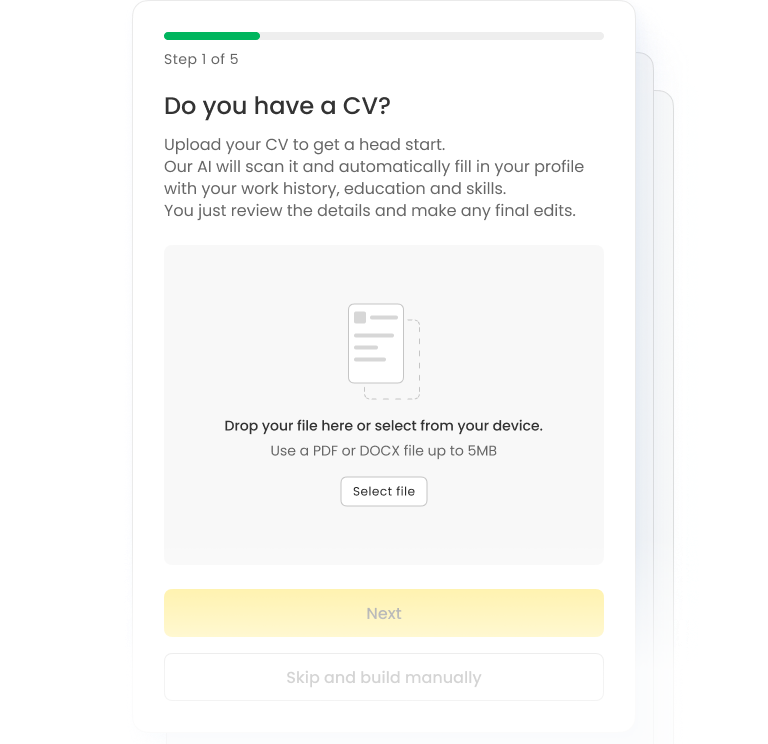 Profile & CV builder
